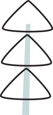 Çocuksu Ağaç Vektörü İllüstrasyonu