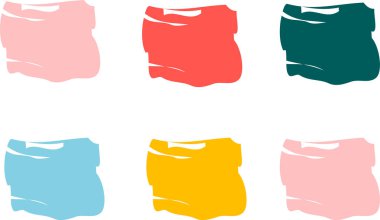 El Çizimi Fırça Noktaları Vektör İllüstrasyonu