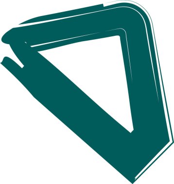 El Çekimi Fırça Üçgeni Vektörü İllüstrasyonu