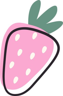 Çilek Soyut Berry Vektör İllüstrasyonu