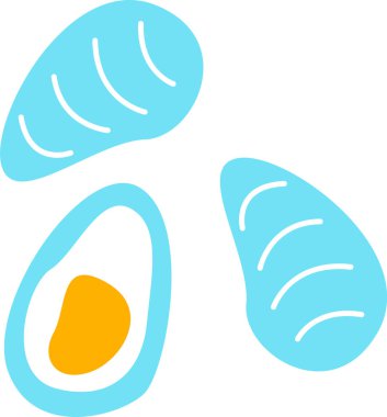 İstiridye Denizi Yiyecek Vektörü İllüstrasyonu