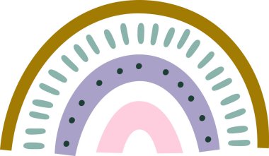 Gökkuşağı Klip Sanat Vektörü İllüstrasyonu