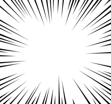 Manga Hız Çizgileri Efekt Vektör İllüstrasyonu