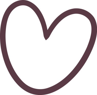 Kalp Hattı Simge Vektörü İllüstrasyonu