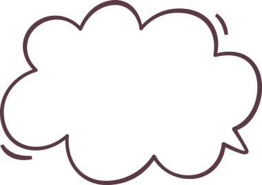 Konuşma balonu bulut vektör çizimi