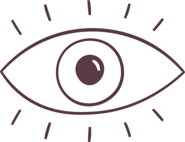 Göz Tılsımı Doodle Vektör İllüstrasyonu