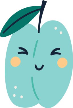 Erik Meyvesi Karakteri Vektör İllüstrasyonu