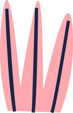 Afrika Bitki Çizgi Filmi Vektör İllüstrasyonu