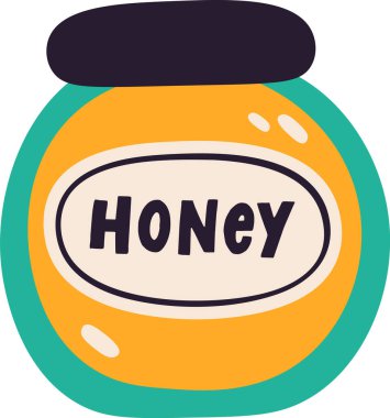 Bal vektörü illüstrasyonu kavanozu