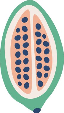 El Çekimi Egzotik Meyve Vektörü İllüstrasyonu