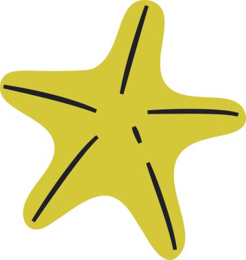 Denizyıldızı Eli Çekim Vektörü İllüstrasyonu