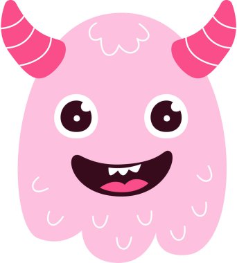 Komik Çocuk Canavarı Vektör İllüstrasyonu