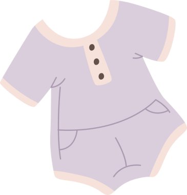 Bebek Vücut Kıyafeti Vektör İllüstrasyonu