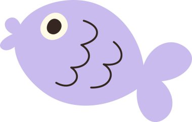 Fish Hand Çizim Vektörü İllüstrasyonu