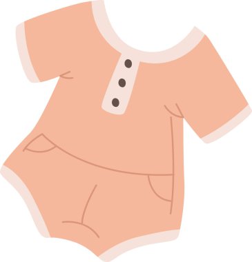 Bebek Vücut Kıyafeti Vektör İllüstrasyonu