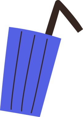 Yaz Kokteyl Simgesi Vektör İllüstrasyonu