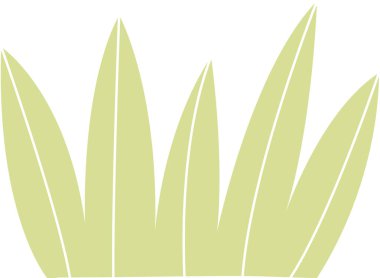 El Çizimi Çimen Vektörü İllüstrasyonu