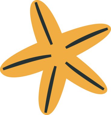 Denizyıldızı Deniz Yaratığı Vektör İllüstrasyonu