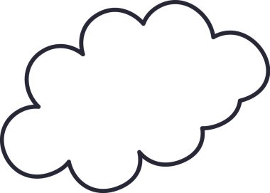 Cloud Sky Outline Vector Illustration