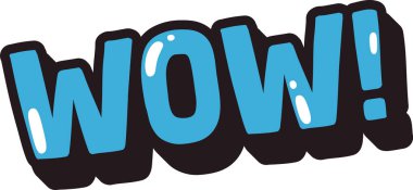 Wow Comic Lettering Vector Illustration