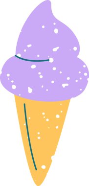 Ice Cream Cone Splash Texture Vector Illustration