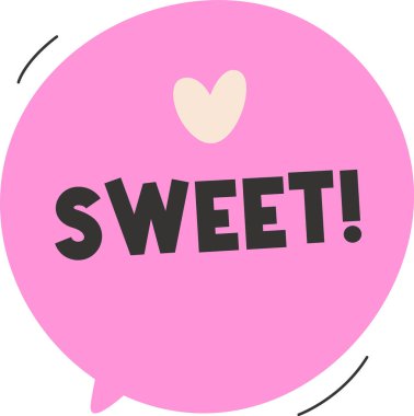 Tatlı Harf Çemberi Vektör İllüstrasyonu