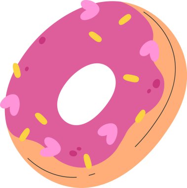 Tatlı Donut Şekerlemeleri Vektör İllüstrasyonu