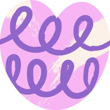 Modern Sıçrama Çizgileri Şekil Vektörü İllüstrasyonlu Kalp