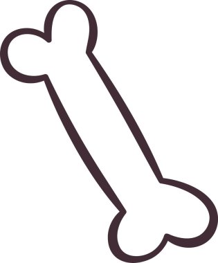 Köpek Kemiği Ana Hattı Vektör İllüstrasyonu