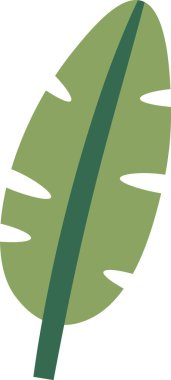 Tropikal Bitki Yaprak Vektörü İllüstrasyonu