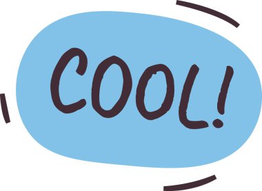 Cool Harfleme Rozet Vektörü İllüstrasyonu