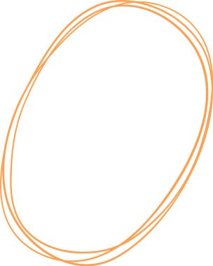 Oval Taslak Çerçeve Vektörü İllüstrasyonu