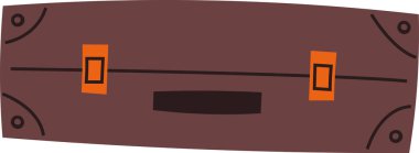 Retro Klasik Bavul Vektörü İllüstrasyonu