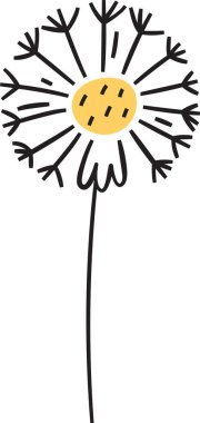 Karahindiba Çiçeği Özet Vektör İllüstrasyonu