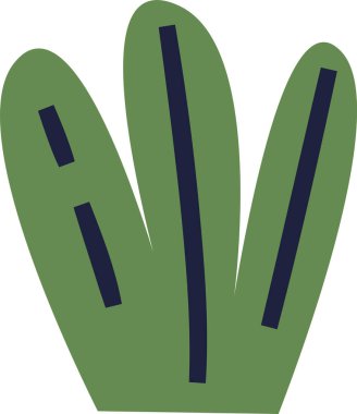 Tropikal Bitki Simgesi Vektör İllüstrasyonu