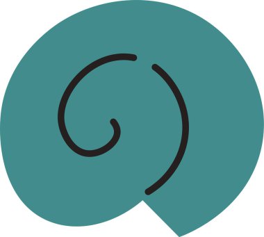 Deniz Kabuğu Çizgi Filmi Vektör İllüstrasyonu