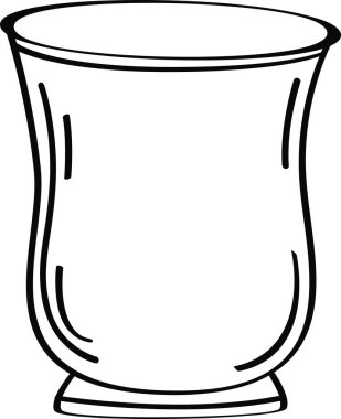 İçme Glass Doodle Vektör İllüstrasyonu