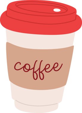 Kahve Atılabilir Kupa Vektörü İllüstrasyonu