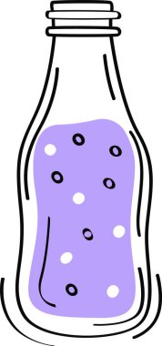 Meyve Smoothie Kokteyl Jar Doodle Vektör İllüstrasyonu