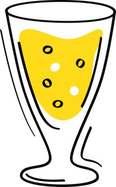 Smoothie Kokteyl Çizim Vektörü İllüstrasyonu