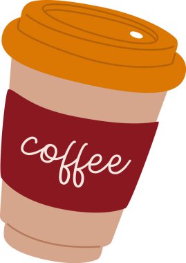 Kahve Atılabilir Kupa Vektörü İllüstrasyonu