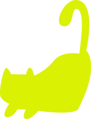 Yalancı Kedi Silüeti Vektör İllüstrasyonu