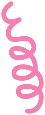 Eğri Çizgi Etiketi Vektör İllüstrasyonu