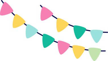 Bayraklar Partisi Vektör İllüstrasyonu