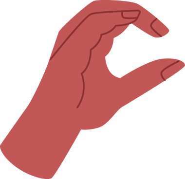 El İşareti Alfabesi C Harf Vektörü İllüstrasyonu