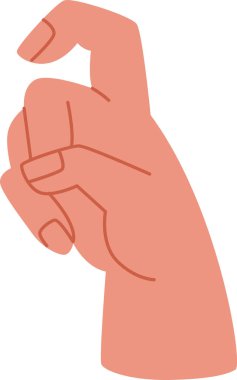 El İşareti Alfabesi X Harf Vektörü İllüstrasyonu