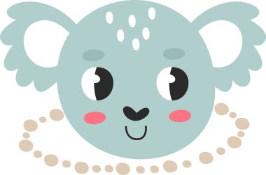 Koala Gezegeni Uzay Vektörü İllüstrasyonu