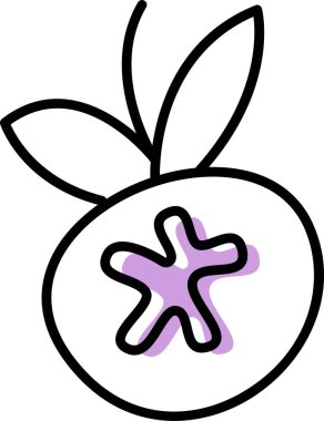 Yabanmersini Karalama Ana Hattı Vektör İllüstrasyonu