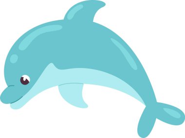 Yunus Deniz Hayvanları Vektör İllüstrasyonu