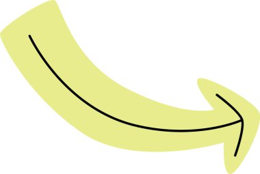 Ok Şekli Doodle Vektör İllüstrasyonu